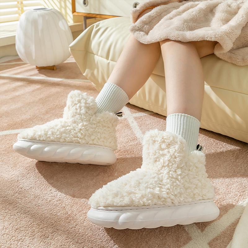 Damen Hausschuhe EVA Memory Foam Gemütlich Weich Leicht Mädchen Kurze Stiefel Warm Winter Flauschige Hausschuhe