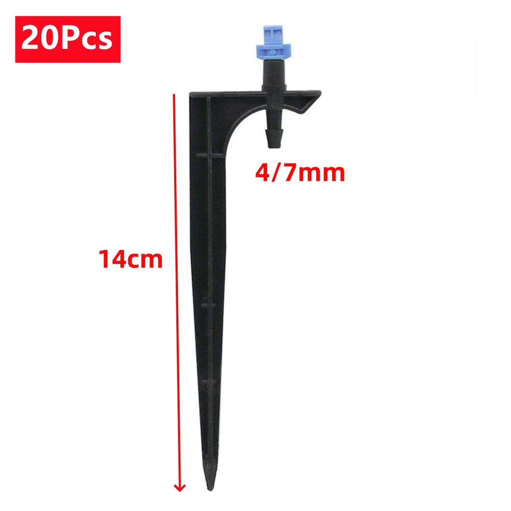 Refraction Nozzle and Spiked Holder Kit 90/180/360 Degree Spraying Head for Garden Lawn Drip Irrigation Micro-Spraying 20/100Pcs