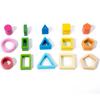 Giocattoli Montessori in Legno per Ordinare e Impilare, Forme e Colori, Blocchi Puzzle, Giocattoli Geometrici da Impilare per Bambini, Educazione Precoce