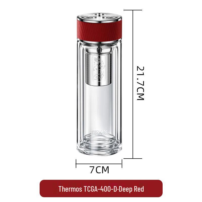 THERMOS Insulated Double-Layer Glass Tea Infuser Cup