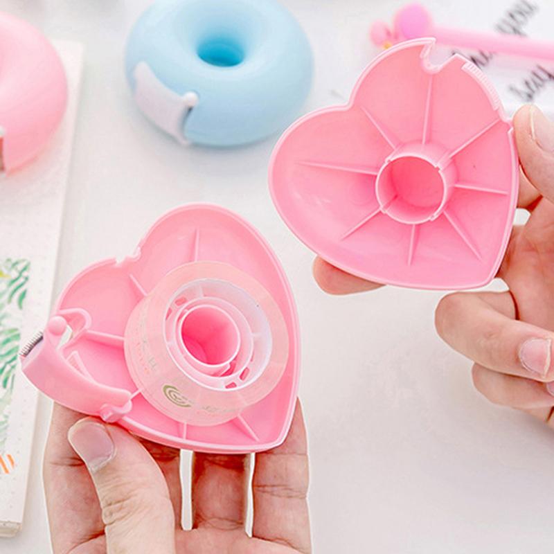 1Pc Donut Heart-Shaped Tape Dispenser Cutter For Eyelash Extension Tape