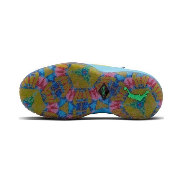 Nike LeBron 20 PS Kaleidoscope Kids Sneakers Green Electric-Algae Game-Royal DV3023-300