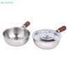 Single-Person Heat-Resistant Stainless Steel Pot Wood Handle For Fruit Salad Yogurt Breakfast Kitchen Cooking Bowl