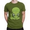Angry Alien Head Flipping The Bird Middle Finger Men T Shirts Resident Alien Amazing Tees Short Sleeve O Neck T-Shirts Cotton
