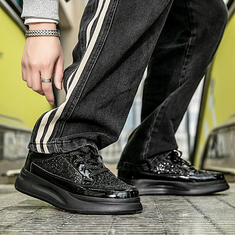 New Men's Shoes Large-sized Fashionable Thick-soled Sneakers Men's Casual Sports Shoes Breathable Mesh Loafers for Men Hombre