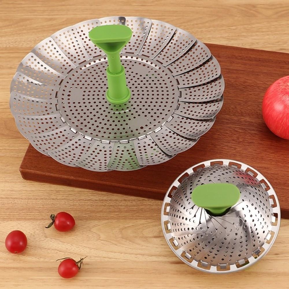 Folding Design Folding Food Steamer Stainless Steel Mesh Steamer Rack  Cooking Cookware