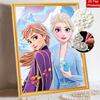 Disney Pearl Painting Frozen Princess Handmade DIY Pearl Gem Painting Pictures Crafts Special Shape Home Wall Decoration
