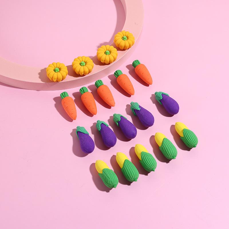 

3D Cute Carrot Eraser - Creative Vegetable Stationery for Children s Early Education
