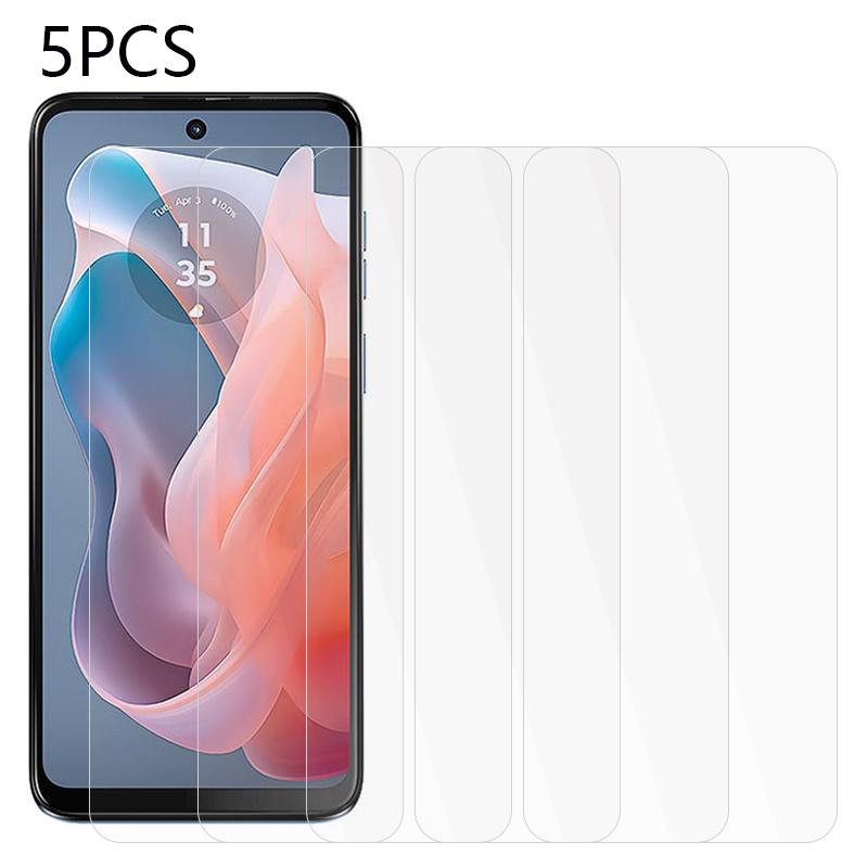 

5 ШТ Для Motorola Moto E14 4G/G04 4G/G04s 4G/G24 4G Захисне скло для екрану 2.5D Без бульбашок As Shown A