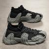 New fly-woven socks shoes men's casual sports shoes running shoes dad shoes splicing breathable thick-soled muffin shoes