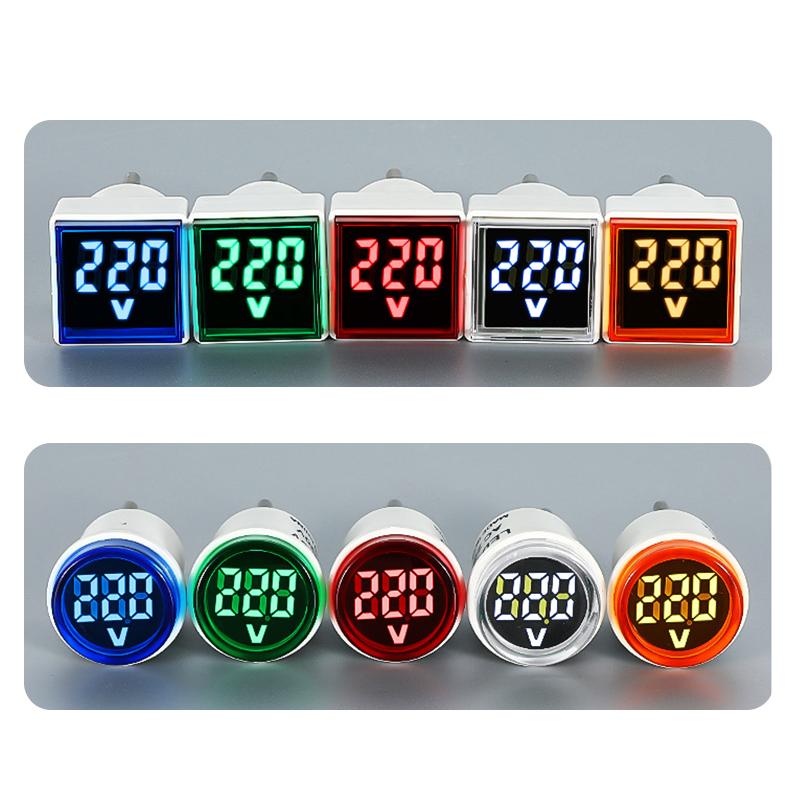 1 buc. Priză UE LED Monitor Digital Casnic AC 50V~500V Voltmetru Indicator Luminos Circular Universal AC220V
