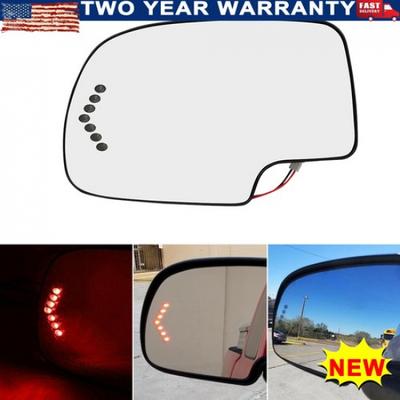 Heated LED Signal Turn Passenger Side Mirror Replace For Glass 03-07 Chevy GMC