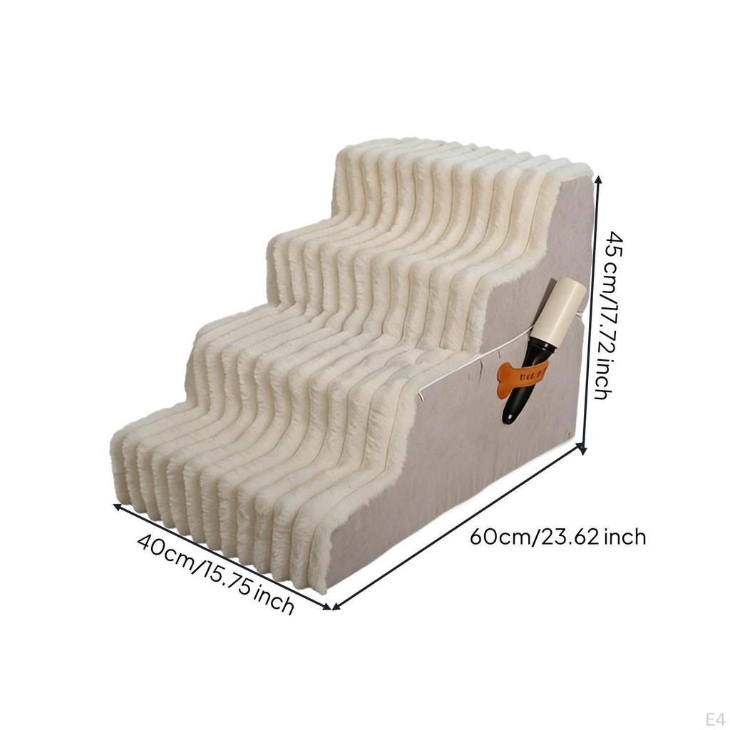 Secure Foam Dog Ramp with Cloth Cover | Textured Step Textures,