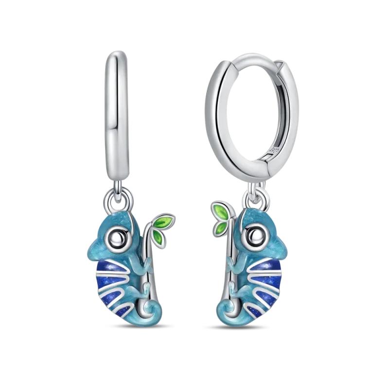 925 Sterling Silver Love Feather Moon Star Heart Earrings Fit Original Charms Hoop for Women Girls Stud Earring Jewelry Gifts