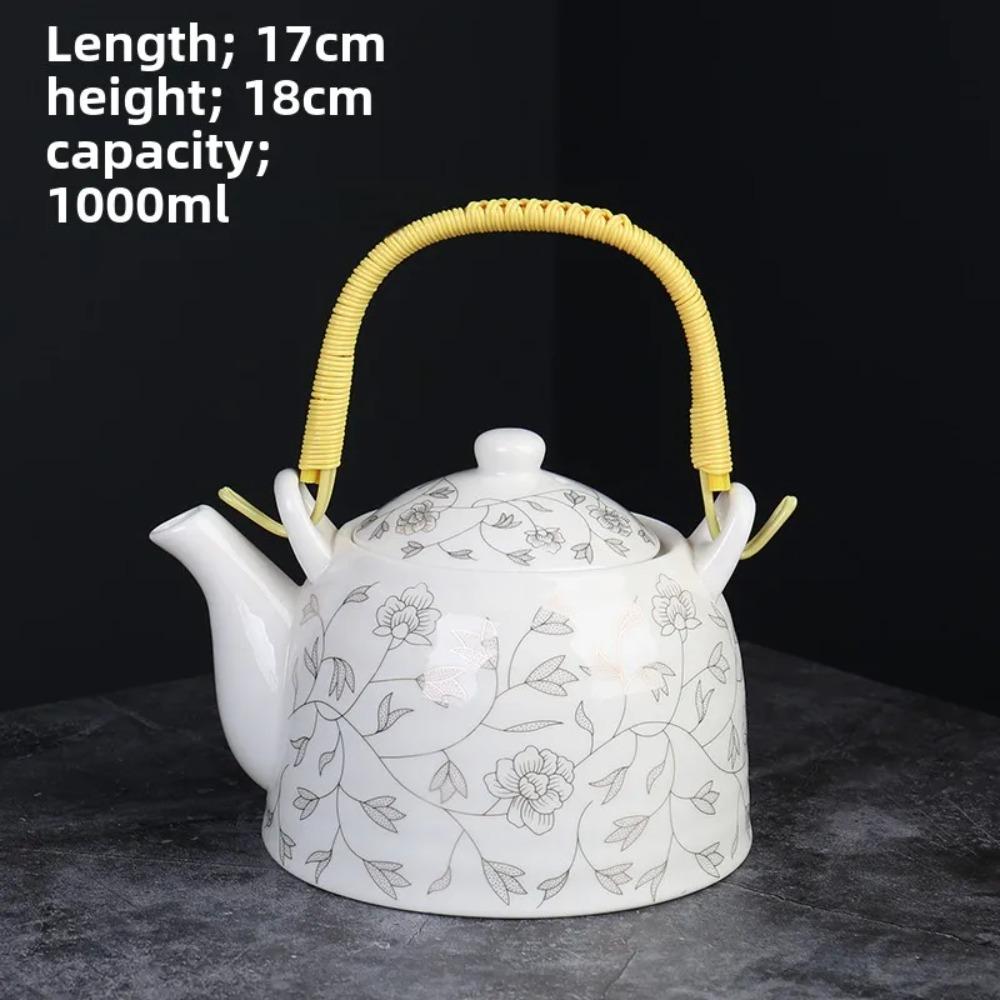 Keramisk tekanna med stor kapacitet Enkel kanna Handhållen tekanna Tekanna Teinfuser Filterkanna Eftermiddagste Bryggredskap