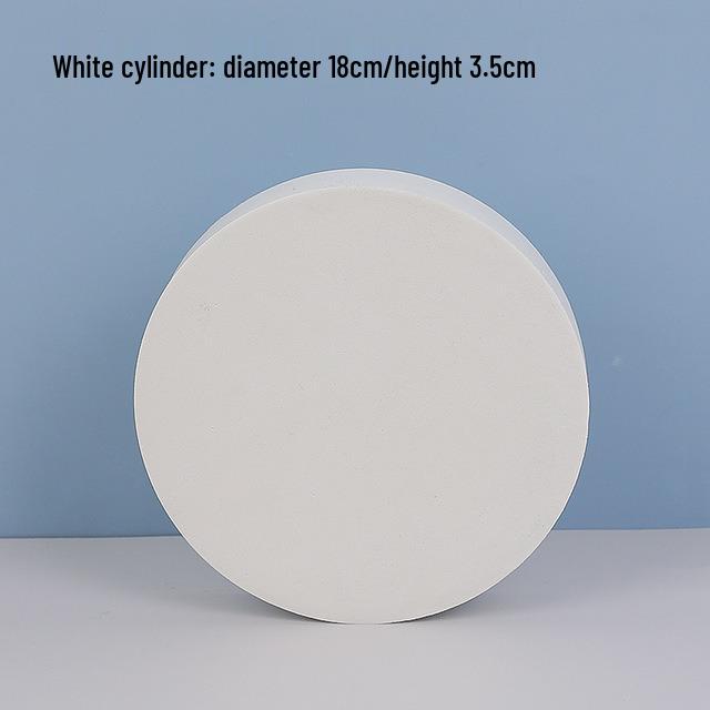 White Foam Geometric Cube Photo Props with Background Board and Small Ornaments