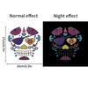 Mexico Day of the Dead Luminous Facial Tattoo Sticker Halloween Party Decoration Halloween Dress Up Day of the Dead DIY Party
