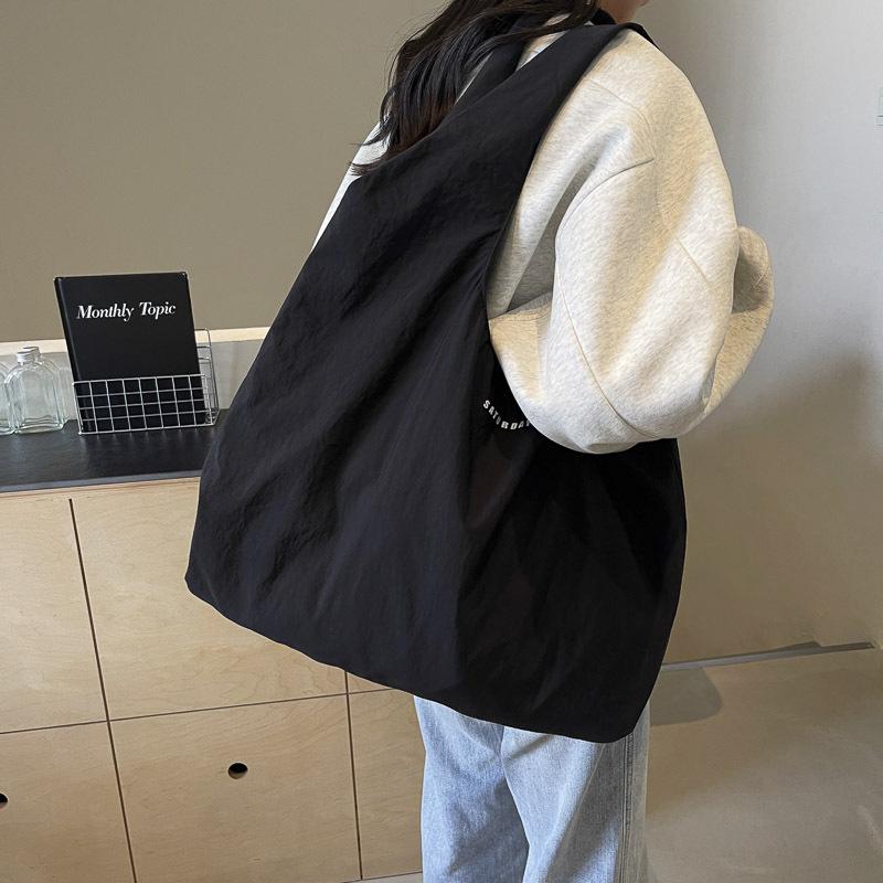 2025 Autumn New Big Bag Shopping Bag Quick-drying Canvas Bag Handbag Tote Bag Large-capacity Shoulder Bag Women