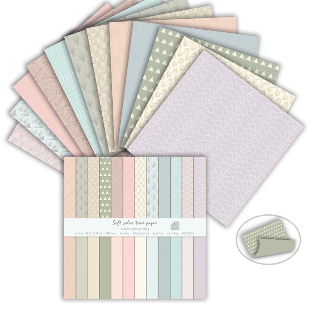 24Sheets Floral Pattern Decorative Paper 6 Inch Background Paper Scrapbook Paper  Scrapbooking