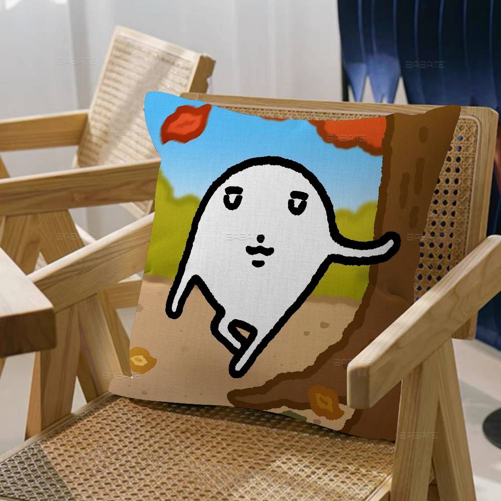 Cute Cartoon M-Mojjilong Cushion Cover Pillow Cover Decor Pillowcase Printed Cushion Case for Couch