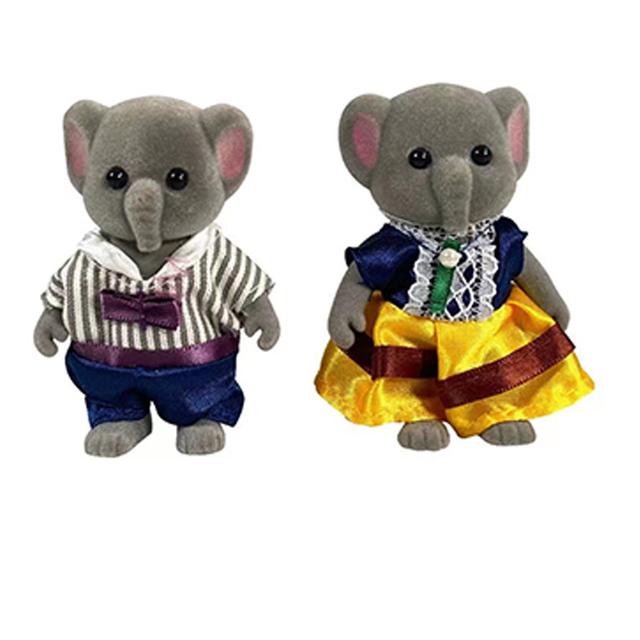 Non-Toxic Simulation Forest Rabbit Family Diy Playset Mini Rabbit Bear Figure Toy Dolls Kids Gifts