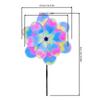 1 Piece Colorful Film Double-Layer Sunflower Windmill Rotating Sunflower Wind Spinner Stake Standing Lawn Flower Pinwheel