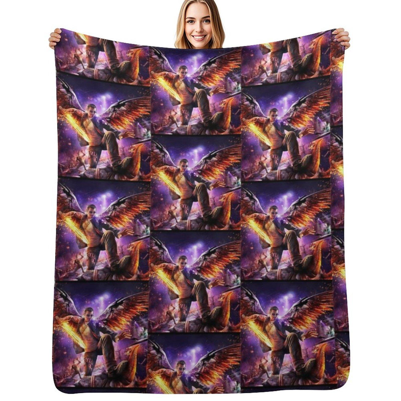 saints row Throw Blanket Long Lasting Soft Plush Blanket for Daily Use Size: 75*100cm, Weight: 230 GSM