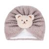 Children Hat Cartoon Bear Design Comfortable Elastic Fit Knitting Hat All-Round Thermal Protection Winter Baby Hat