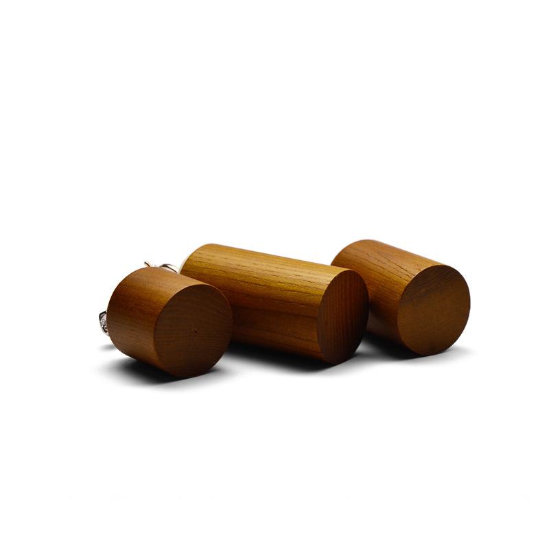 Premium Quality Ring Stand Solid Wood Jewelry Display Cylindrical Ring Holder 3Pcs Set Diamond Jewelry Props