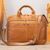 Miling Men's Horizontal Leather Business Laptop Briefcase