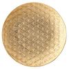 Yamaka Shoten "ODA POTTERY Kissho" Small Plate, Diameter 12 X 1.5cm, Japanese Pattern, Mino Ware, Made In Japan, Hemp Leaf Design, Gold, YMK171-333