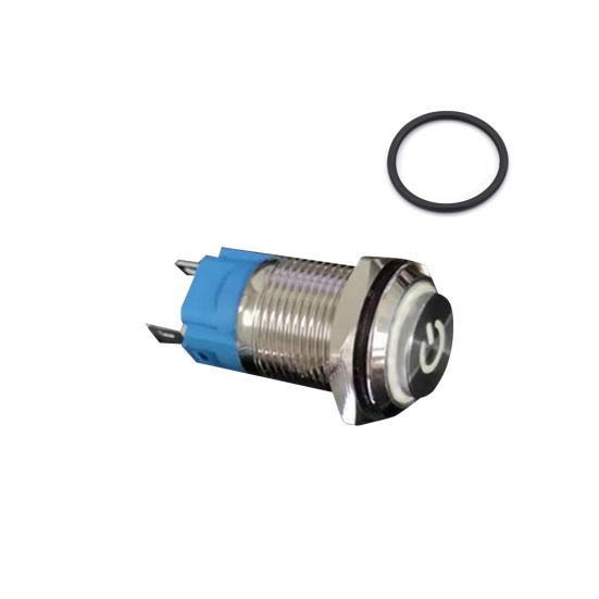 Waterproof 16mm Metal Self-Locking Switch Button with Bright LED Light Lamp