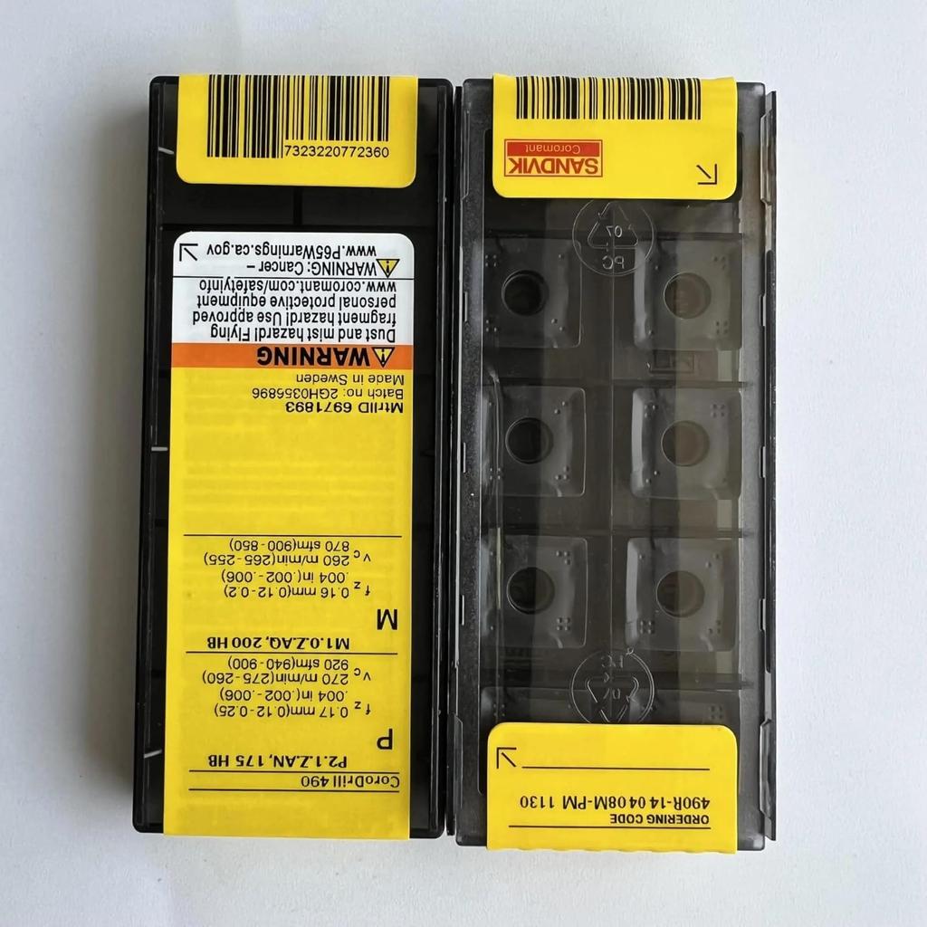 Original Sandvik / 490R-140408M-PM 1130 /Carbide CNC Blade 10 PCS