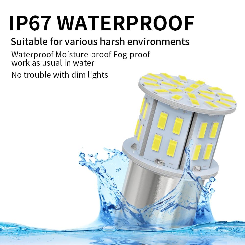 10X LED-pærer 1156 BA15S P21W 3014SMD 1157 BAY15D P21/5W Blinklys DRL Kjørelys Rød Blå Hvit for Lastebil 24V