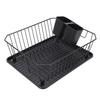 Dish Drying Rack Iron Dish Drainer Rack with Utensil Holder for Kitchen Counter Sink Spoons and Forks