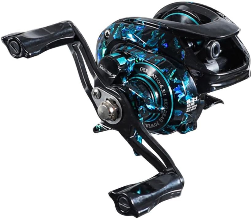 

baitcasting reel fishing reel sea fishing freshwater fishing left/right handle ultralight powerful magnetic brake long cast max drag 8kg gear ratio зелений