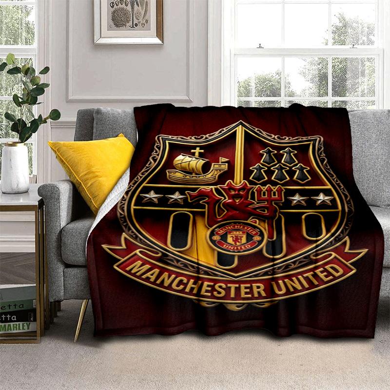 Manchester Crest Artwork Blanket Sofa Blanket Blanket Digital Printing Sheet Office Rest Blanket