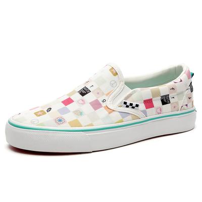 Neue Schachbrett-Canvas-Schuhe für Damen Freizeitsneaker Walking-Schuhe Slipper Loafer Sportschuhe Baskets Femme Compensées
