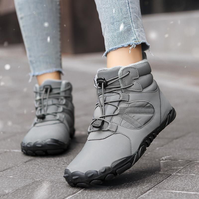Unisex Waterproof Non-Slip Winter Hiking Boots with Plush Lining