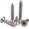 304 Stainless Steel Cross Recessed Countersunk Self-Tapping Screws for Wood (M1.4, M2.3, M2.6, M3)