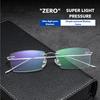 O-Q CLUB Ultra-light Titanium Reading Eyeglass Frames Men Fashion Simple Rimless Myopia Glasses Customized Prescription Glasses