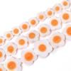 Natural Freshwater Shells Flowers Beads Double-Sided Egg Yolk for DIY Jewelry