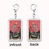 Popular Culture Halloween Tarot Card Keychains for Accessories Moon Luna Death Keyring Jewelry Fans Lovers Friends Reader Gifts
