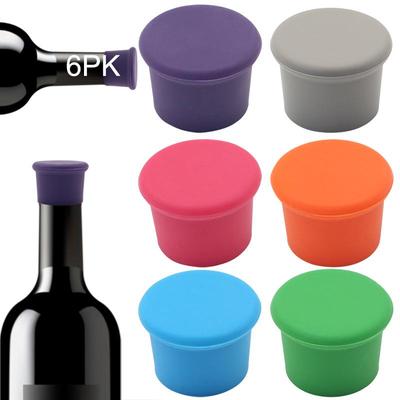 FDA Food-Grade Multi-Color Silicone Wine Bottle Stopper: Leak-Proof Fresh-Keeping Cover for Red Wine.