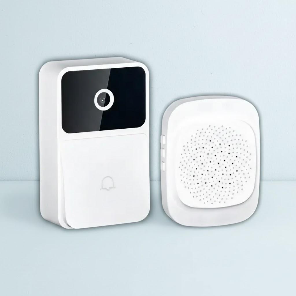 

Wireless Video Doorbell with Night Vision Smart Home Intercom System Tuya App Control for Enhanced Security білий