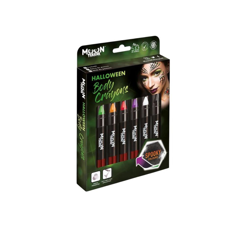 Moon Terror Halloween Body Crayons (Pack of 6)