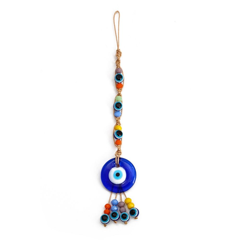 Craft Colorful Bead Demon Eye Pendant Car Hanger Decoration Blue Eye Key Chain Home Wall Hanger