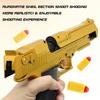 Continuous S Mechanical Auto Desert Eagle Airsoft Toy Gun Ejecting Shells Soft Bullets Kids Outdoor Target Game