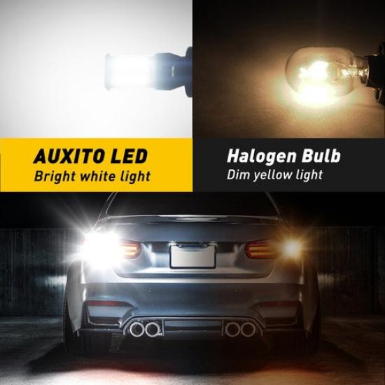 2Pcs Error Canbus Free 1156 P21W White Bulb LED Up Back Reverse Light Brake Lamp