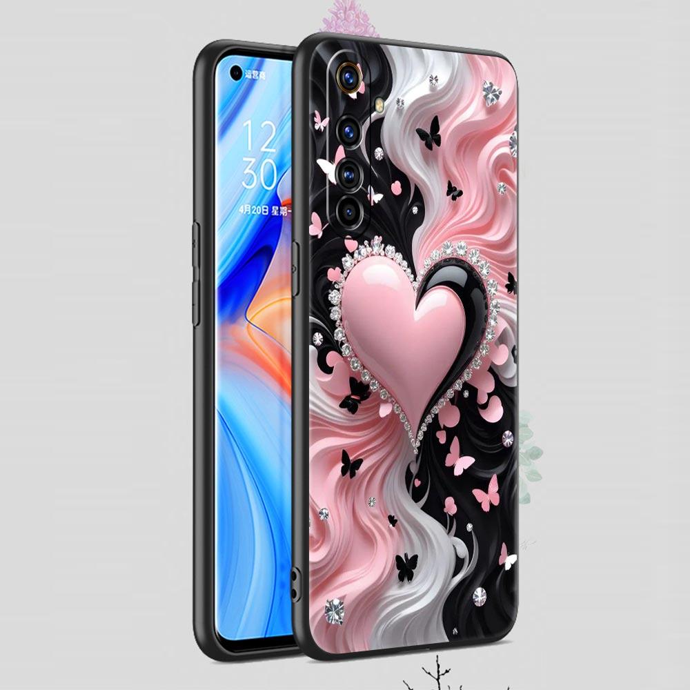 Colored Love Heart Printed Soft TPU For Realme 13 12 11 10 9 Pro Plus GT3 GT2 C21 C25 C35 C53 C55 C67 Pro 5G Phone Case Cover